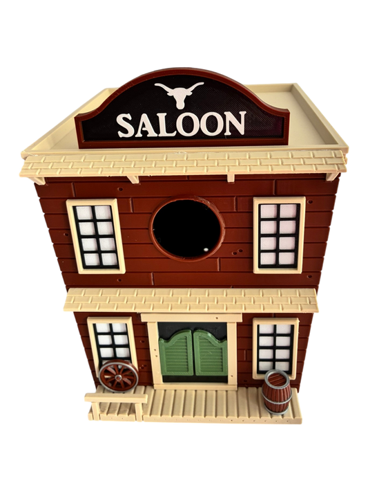 Western Saloon themed 3D printed birdhouse no Background