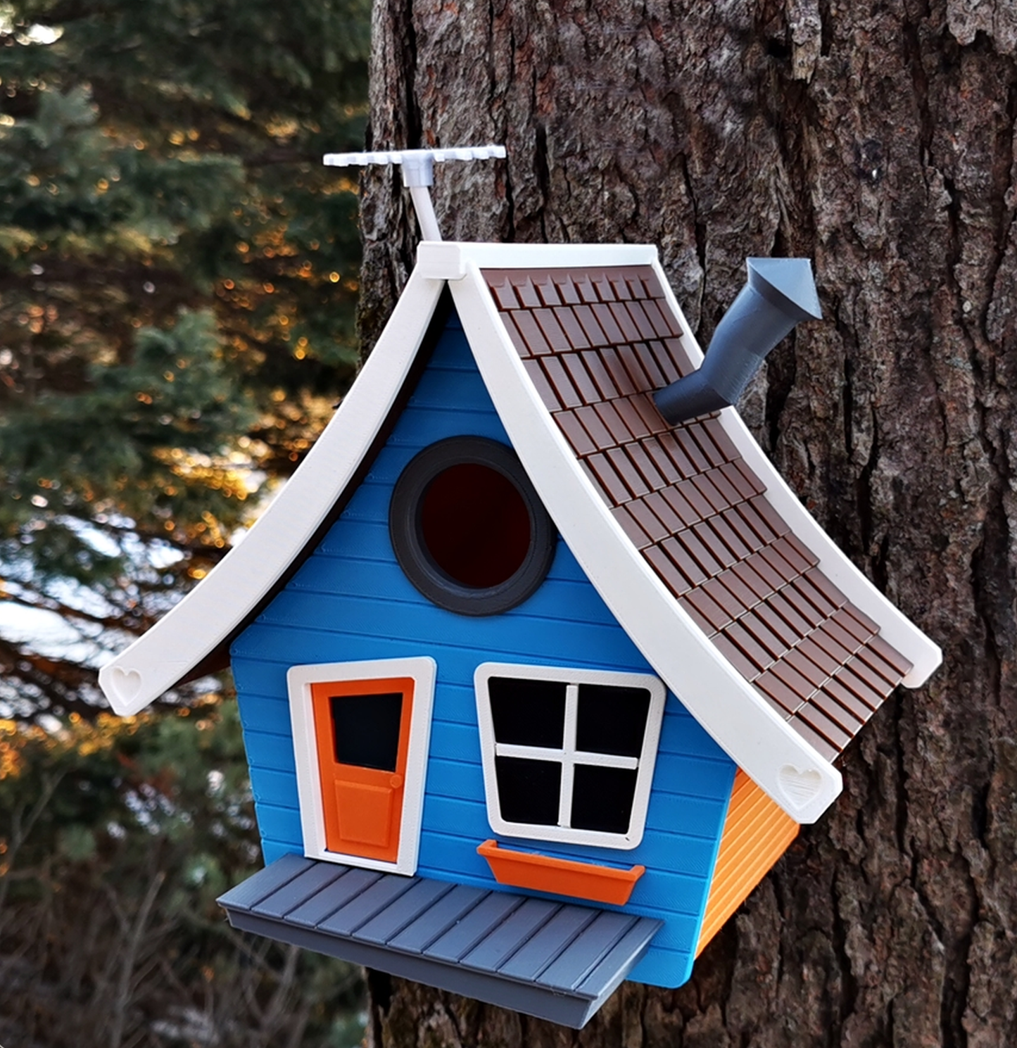 Toon House Birdhouse – UV Resistant 3D Printed Outdoor Bird Box