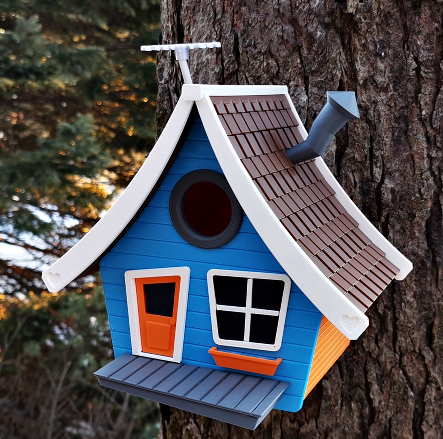 Toon House Birdhouse – UV Resistant 3D Printed Outdoor Bird Box