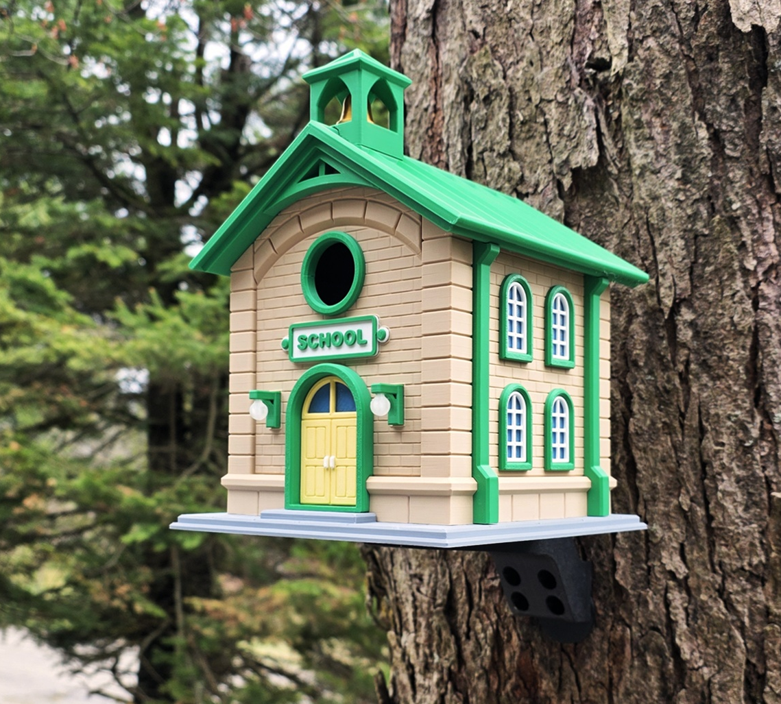 Schoolhouse Birdhouse – 3D Printed Outdoor Birdhouse