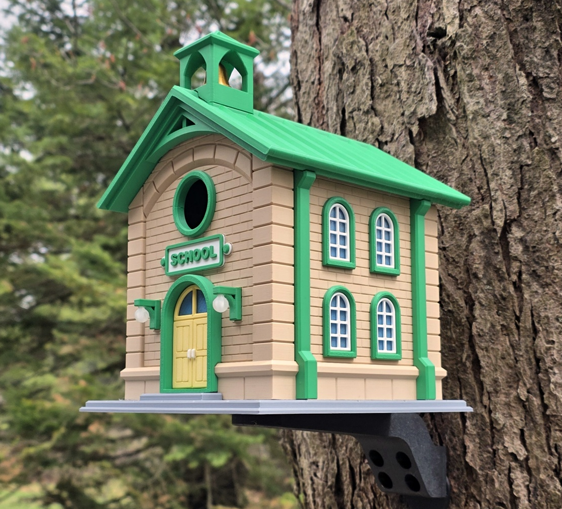 Schoolhouse Birdhouse – 3D Printed Outdoor Birdhouse
